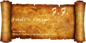 Fehér Fatime névjegykártya