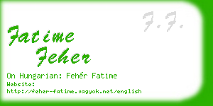 fatime feher business card